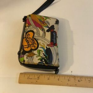 Sakroot zipper wallet 6x4” peace Happy Free